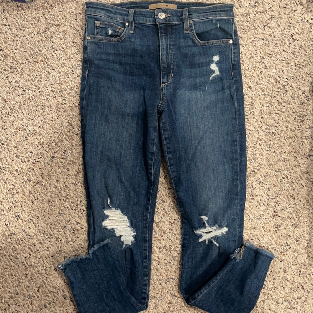 Joes Jeans distressed raw hem